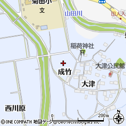 福島県いわき市山田町成竹周辺の地図