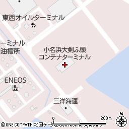 小名浜大剣ふ頭コンテナターミナル周辺の地図