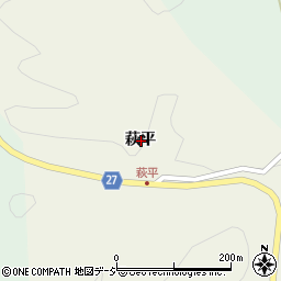 福島県東白川郡塙町大蕨萩平周辺の地図