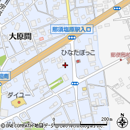 栃木県那須塩原市大原間周辺の地図
