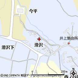 福島県いわき市山田町滑沢周辺の地図