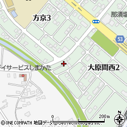 栃木県那須塩原市大原間西2丁目15-12周辺の地図