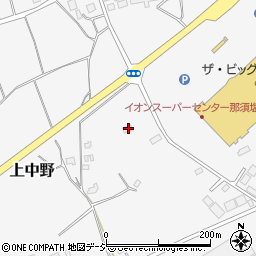 栃木県那須塩原市上中野342-2周辺の地図