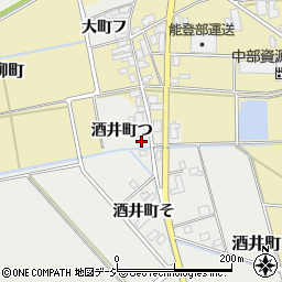 石川県羽咋市酒井町つ周辺の地図