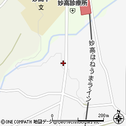新潟県妙高市上中村新田444周辺の地図