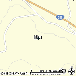 福島県いわき市田人町南大平銭口周辺の地図