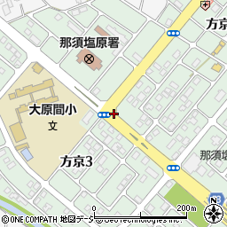 栃木県那須塩原市方京周辺の地図