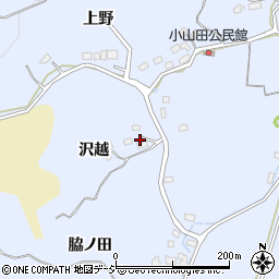 福島県いわき市山田町沢越周辺の地図