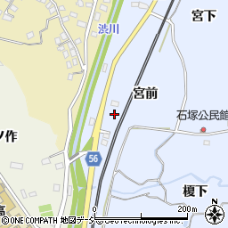 福島県いわき市石塚町宮前周辺の地図