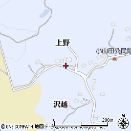 福島県いわき市山田町上野96周辺の地図