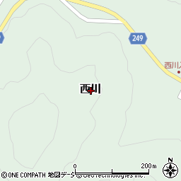 栃木県日光市西川周辺の地図