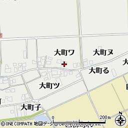 石川県羽咋市大町ワ周辺の地図