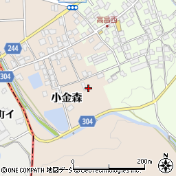 石川県鹿島郡中能登町小金森ホ15周辺の地図