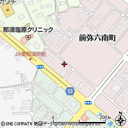 栃木県那須塩原市前弥六南町6周辺の地図