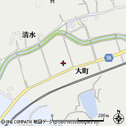 福島県いわき市添野町大町周辺の地図
