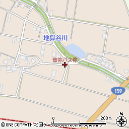 曽祢バス停周辺の地図