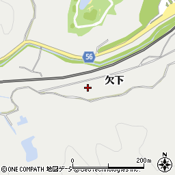 福島県いわき市添野町欠下周辺の地図