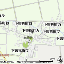 石川県羽咋市下曽祢町カ周辺の地図