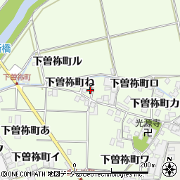 石川県羽咋市下曽祢町（ヲ）周辺の地図
