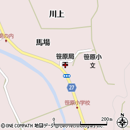 笹原郵便局周辺の地図
