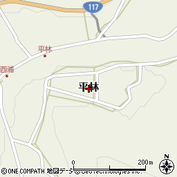 長野県下高井郡野沢温泉村平林周辺の地図