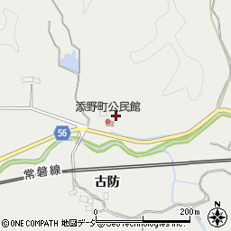 福島県いわき市添野町周辺の地図