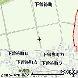 石川県羽咋市下曽祢町周辺の地図