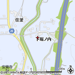 福島県いわき市山田町下堀ノ内周辺の地図