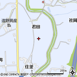 福島県いわき市山田町君田周辺の地図