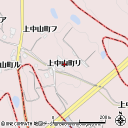 石川県羽咋市上中山町リ周辺の地図