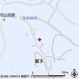 福島県いわき市山田町館下周辺の地図