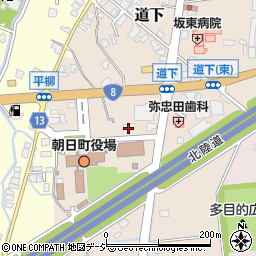 朝日町中央公民館周辺の地図