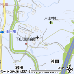 福島県いわき市山田町社岡周辺の地図