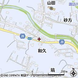 小沢給油所周辺の地図