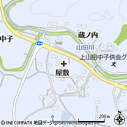 福島県いわき市山田町屋敷周辺の地図