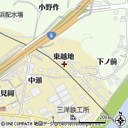 福島県いわき市泉町滝尻東越地28周辺の地図
