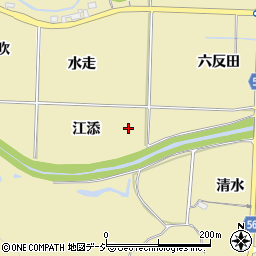 福島県いわき市渡辺町田部江添周辺の地図