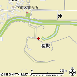 福島県いわき市渡辺町田部桜沢周辺の地図