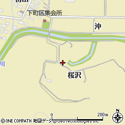 福島県いわき市渡辺町田部（桜沢）周辺の地図