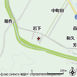 福島県いわき市渡辺町松小屋（岩下）周辺の地図