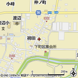 福島県いわき市渡辺町田部（初田）周辺の地図