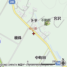福島県いわき市渡辺町松小屋榎株周辺の地図