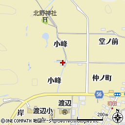 福島県いわき市渡辺町田部小峰周辺の地図