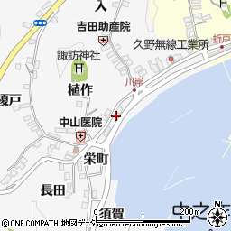 福島県いわき市中之作川岸25周辺の地図