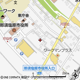 栃木県那須塩原市共墾社周辺の地図
