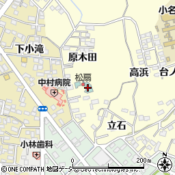 原木田温泉周辺の地図