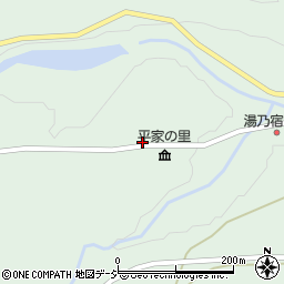 湯西川平家塚公衆トイレ周辺の地図