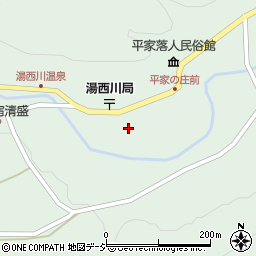 湯西川温泉周辺の地図