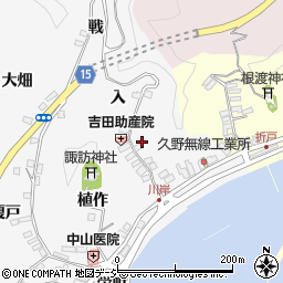 福島県いわき市中之作（入）周辺の地図