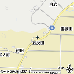 福島県いわき市渡辺町田部番城田周辺の地図